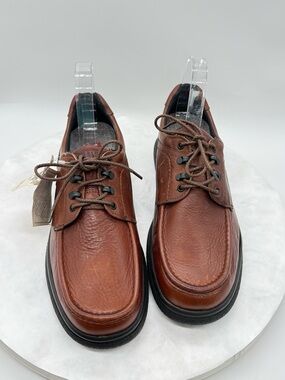 Red Wing Shoes Brown Leather Oxfords with Lace-Up Closure